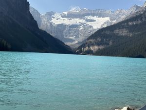 Banff — mountain lake with snow-capped peaks