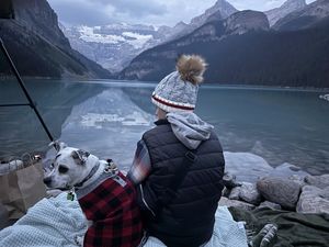 Lakeside with mountains in Banff